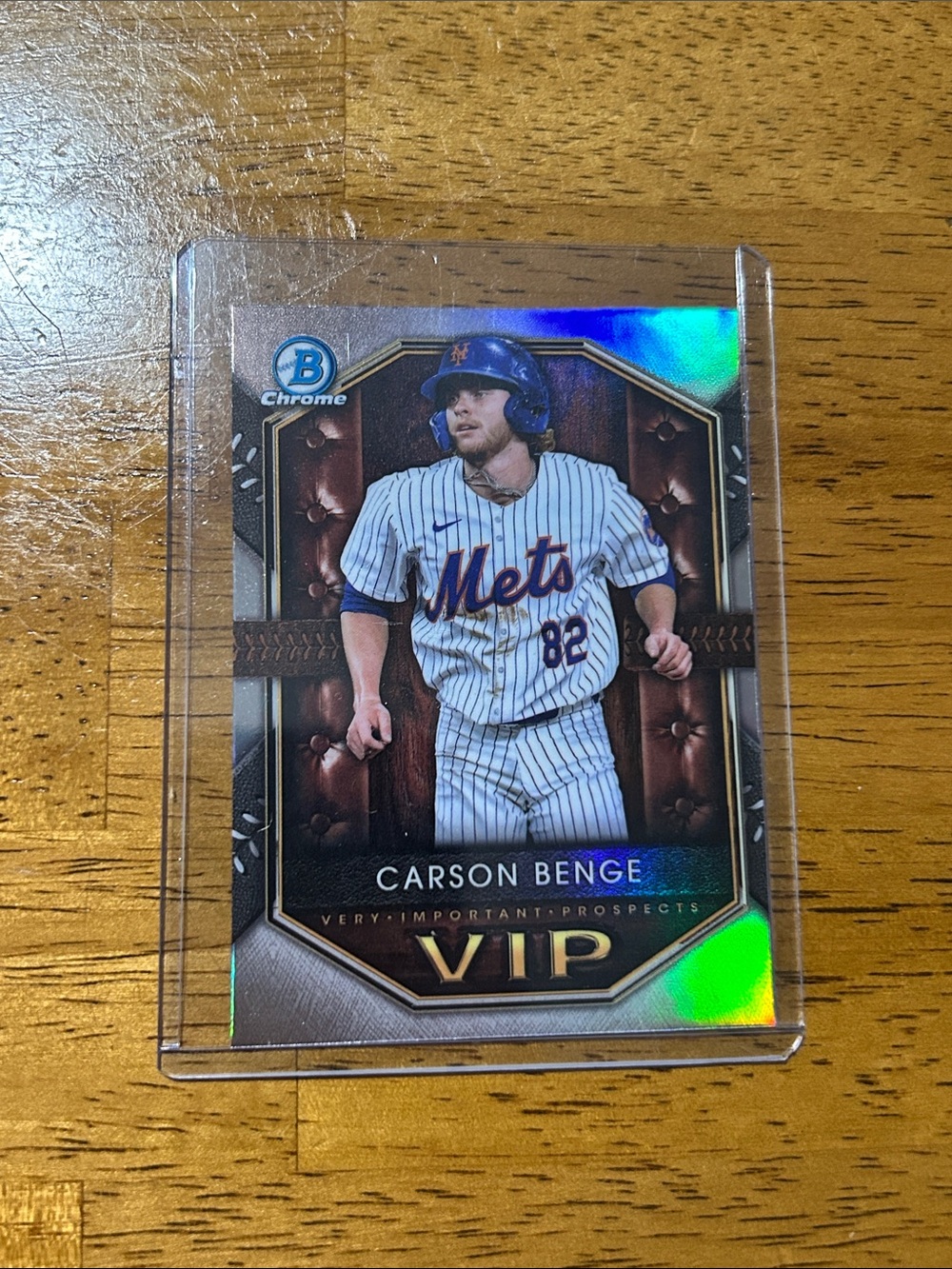 Carson Benge VIP Bowman Chrome Baseball Card - New York Mets